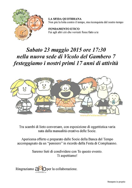 Compleanno Banca del Tempo